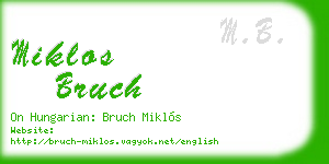 miklos bruch business card